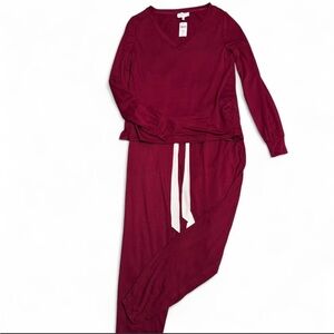 Soma Burgundy Pajama Set